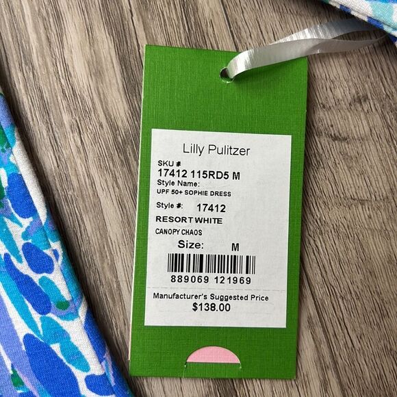 Lilly Pulitzer Sophie UPF 50 Canopy Chaos Print Jersey Tunic Shirt Dress - Picture 4 of 11